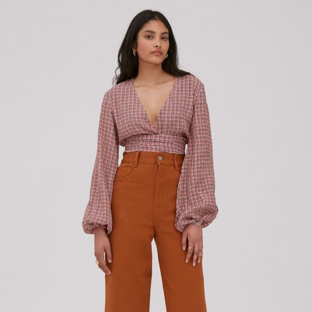 Fifth Label RADIANT LONG SLEEVE TOP PINK CHECK - Picture 2 of 5